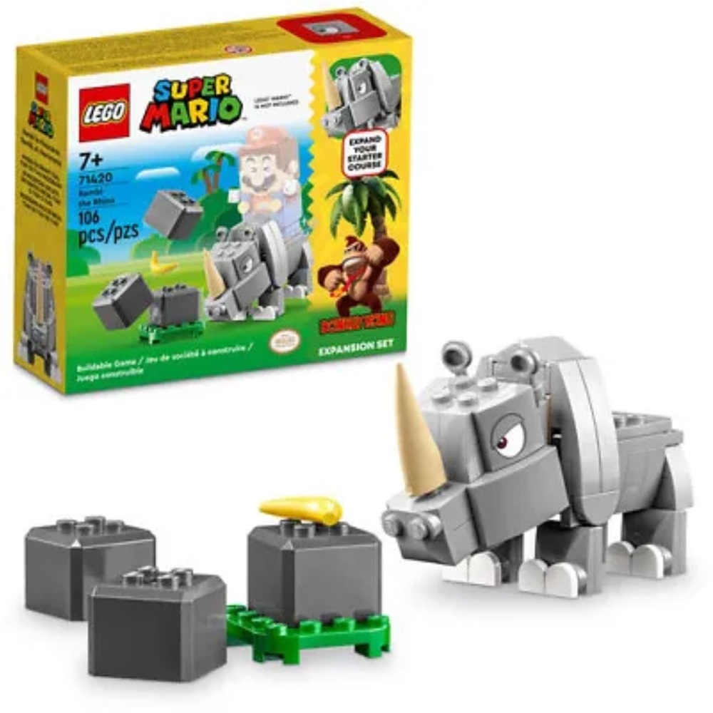 LEGO® Super Mario™ Rambi the Rhino Expansion Set 71420 [New Toy] Brick